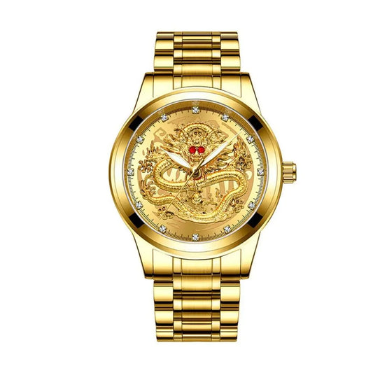 Luxury Gold Diamond Quartz Men's Watch