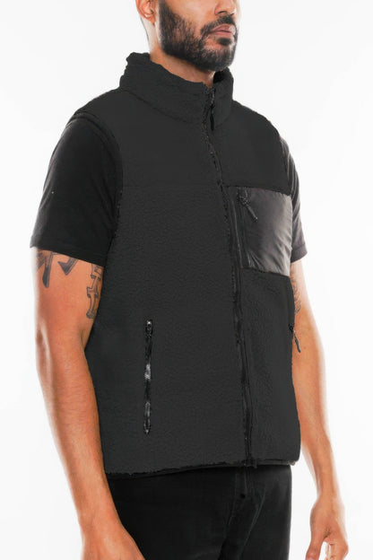 Padded Sherpa Fleece Vest